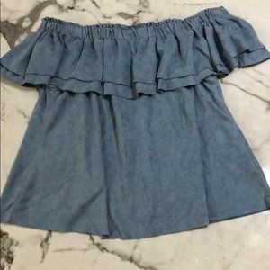 Young Fabulous & Broke OFF THE SHOULDER SUEDE